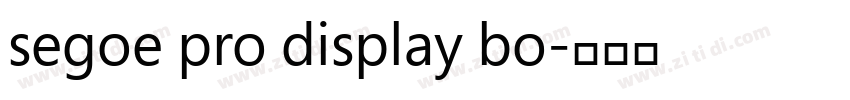 segoe pro display bo字体转换